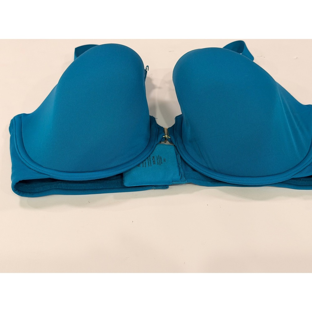 ThirdLove 24/7 Classic Front Closure Bra Teal Blue 36G Convertible Racerback